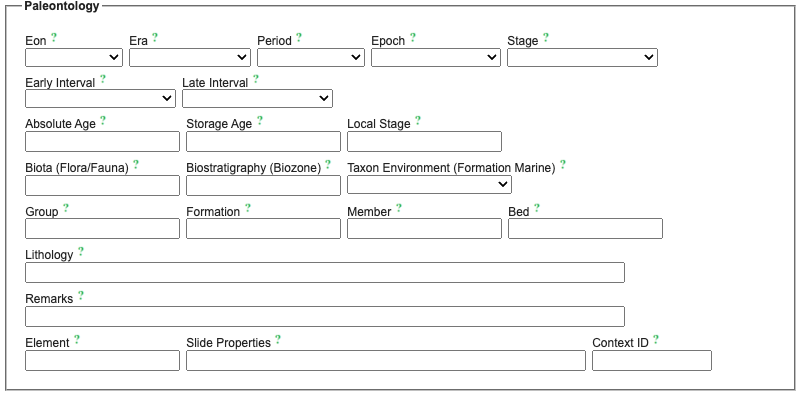 Paleo Module for Symbiota Portals